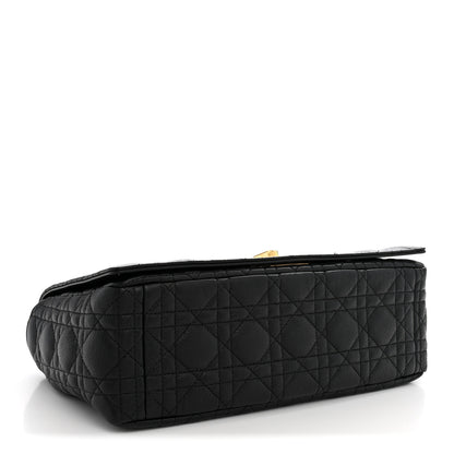 Christian Dior Grained Calfskin Cannage Large Caro Bag Black 4 of 11