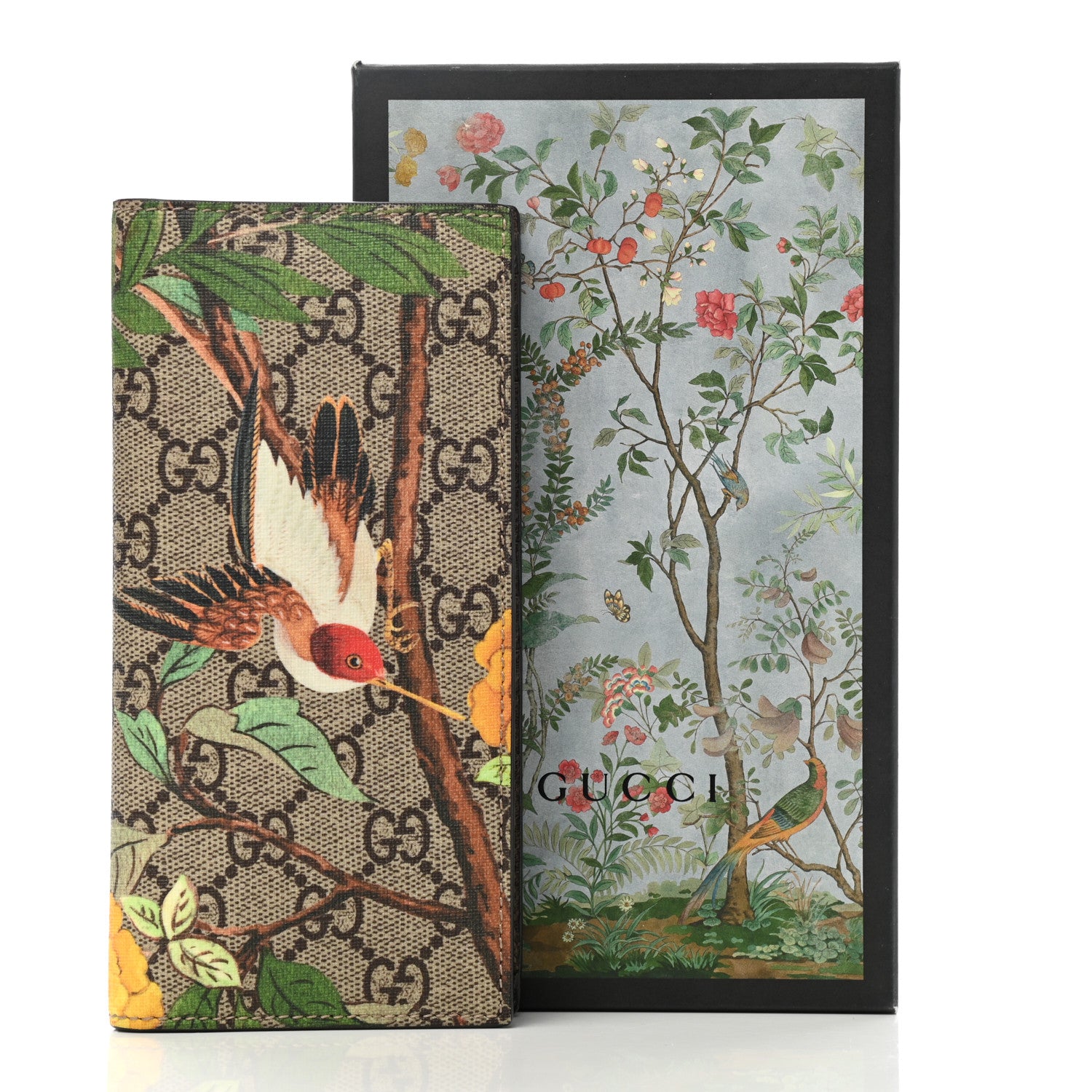 Gucci GG Supreme Monogram Tian Long Wallet Beige Multicolor New Acero 8 of 8