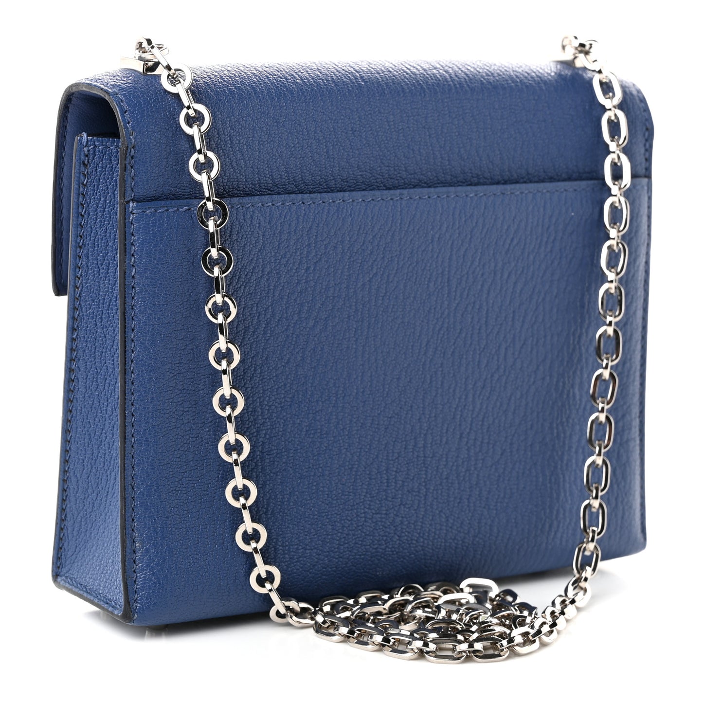 Chevre Mysore Mini Verrou Chaine Bag Bleu Agate