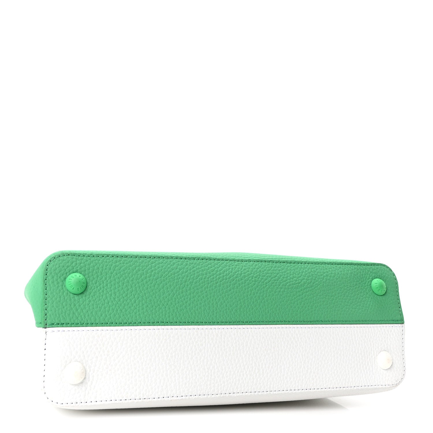 Louis Vuitton Taurillon Daniel Buren Artycapucines MM Green White 4 of 9