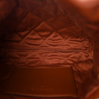 Chanel Shiny Calfskin Quilted Mini Chanel 22 Light Brown 5 of 10