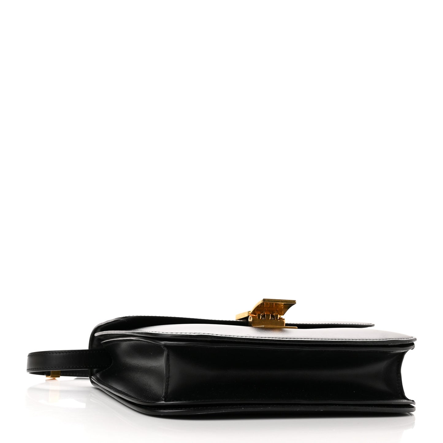 Box Calfskin Medium Classic Box Flap Bag Black
