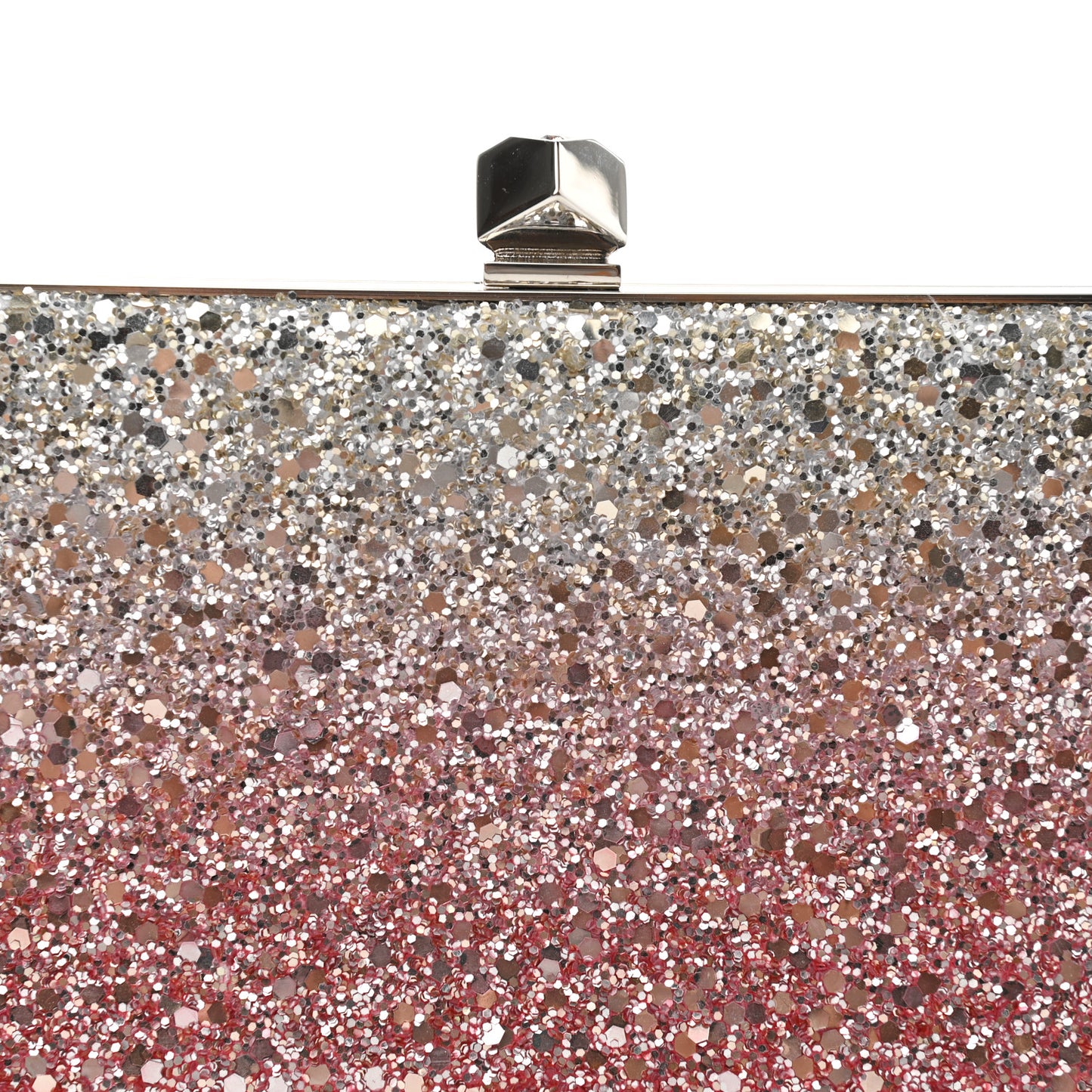 Coarse Glitter Celeste Clutch Pink Silver