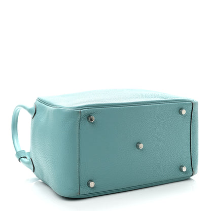 Hermes Taurillon Clemence Lindy 30 Bleu Atoll 3 of 11