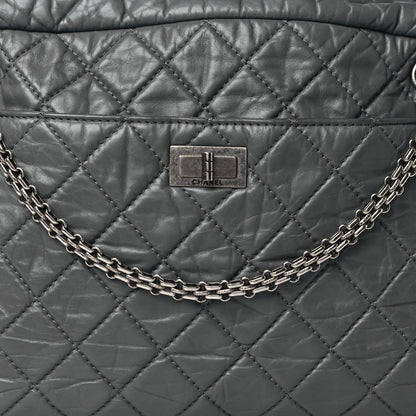 Chanel Aged Calfskin Quilted Large Reissue Camera Case Grey 8 of 10