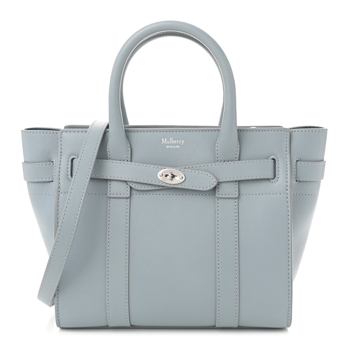 Silky Calfskin Mini Zipped Bayswater  Cloud