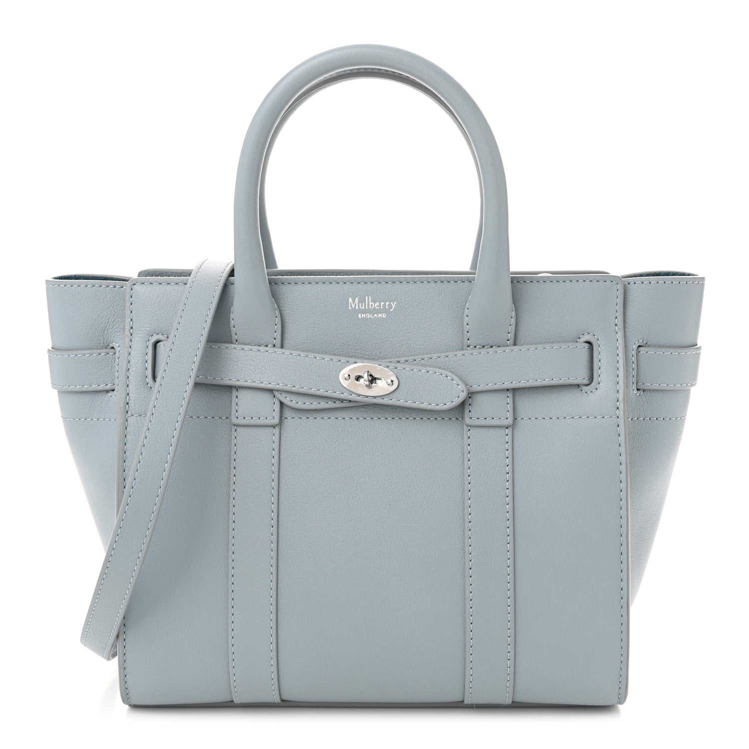 Mulberry Silky Calfskin Mini Zipped Bayswater  Cloud 1 of 9