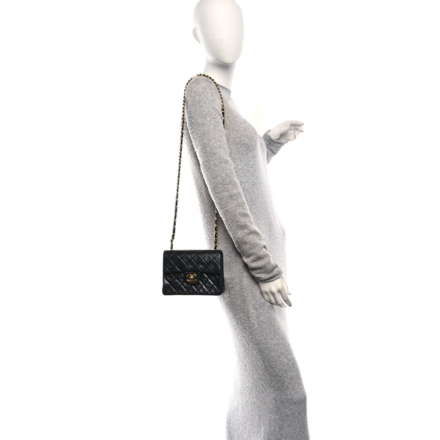 Chanel Lambskin Quilted Mini Square Flap Black 2 of 12