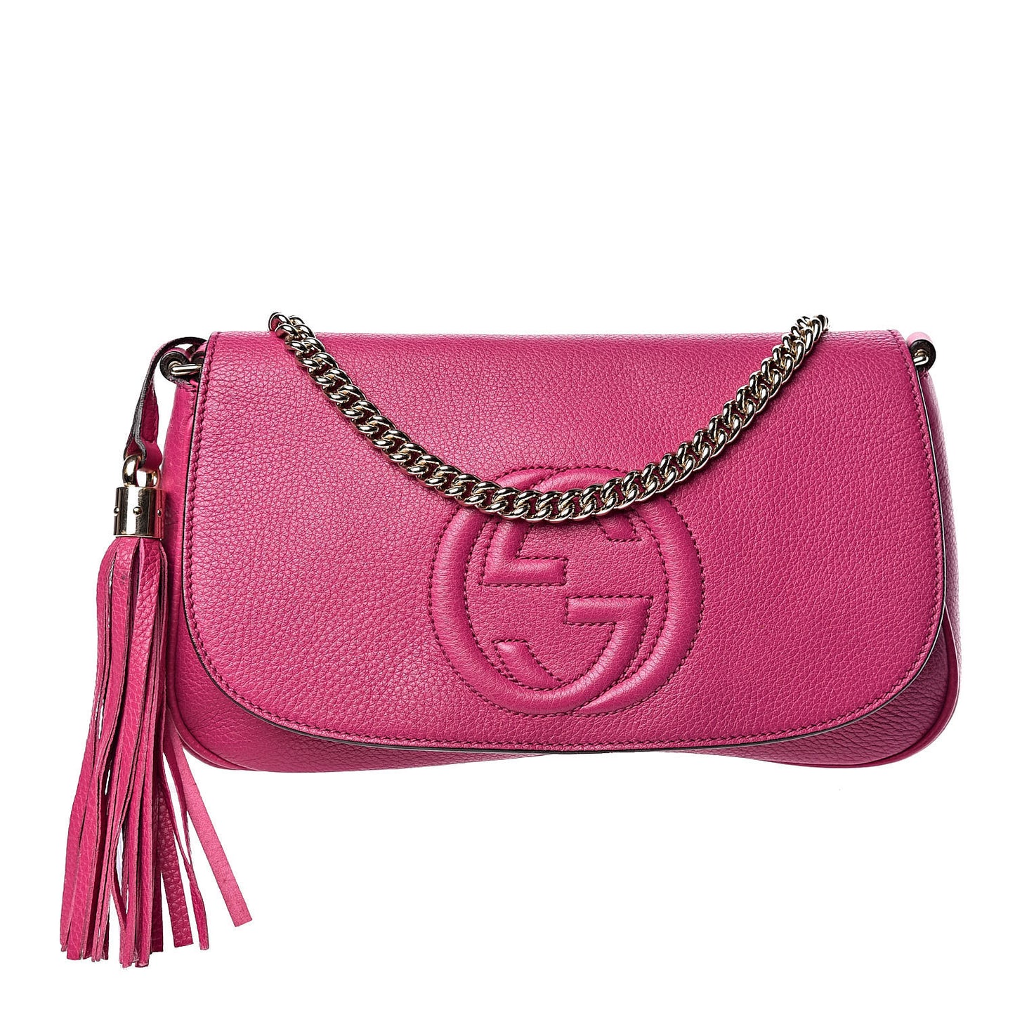 Cellarius Calfskin Medium Soho Flap Crossbody Bright Bouganville