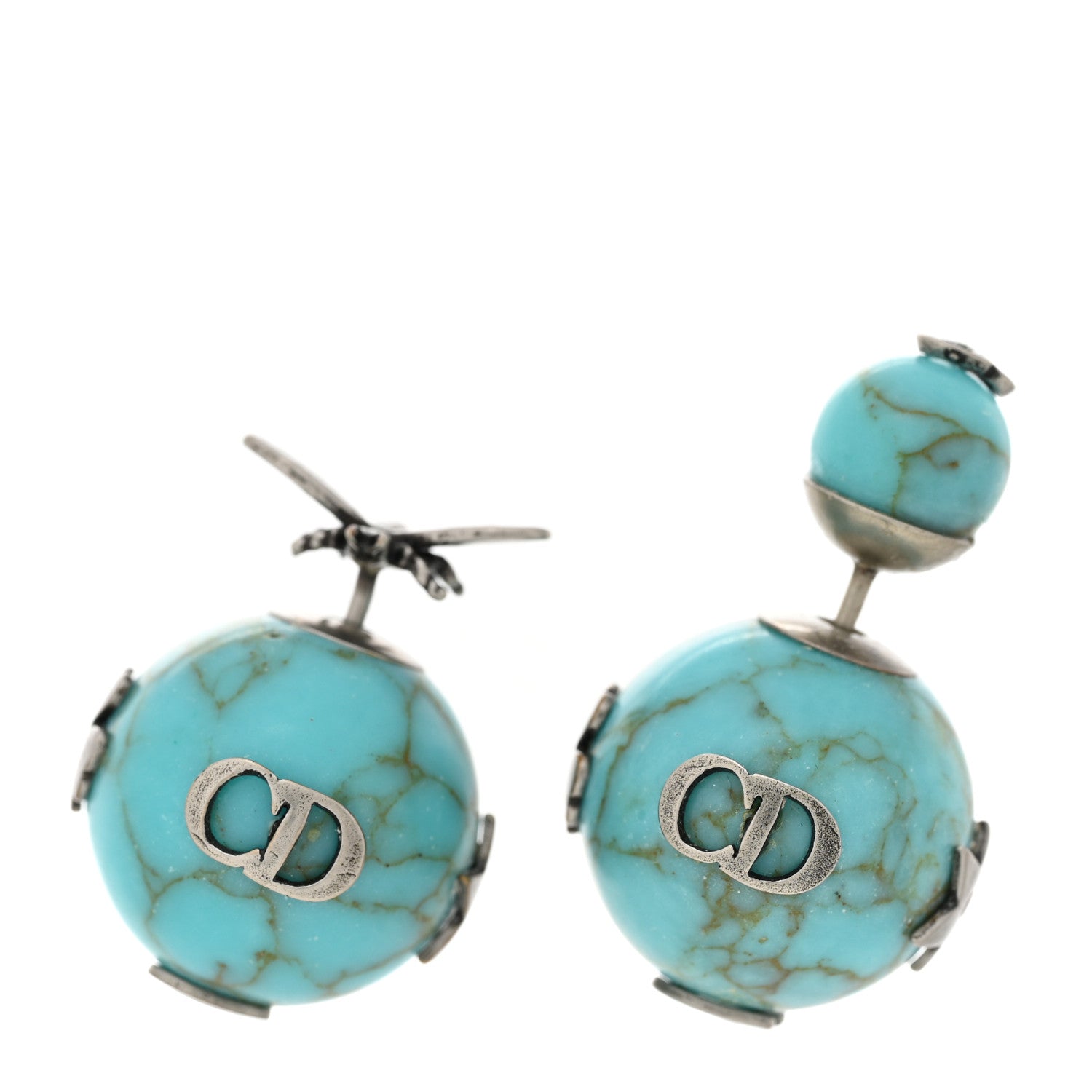 Christian Dior Mise En Dior Tribal Earrings Turquoise 1 of 7