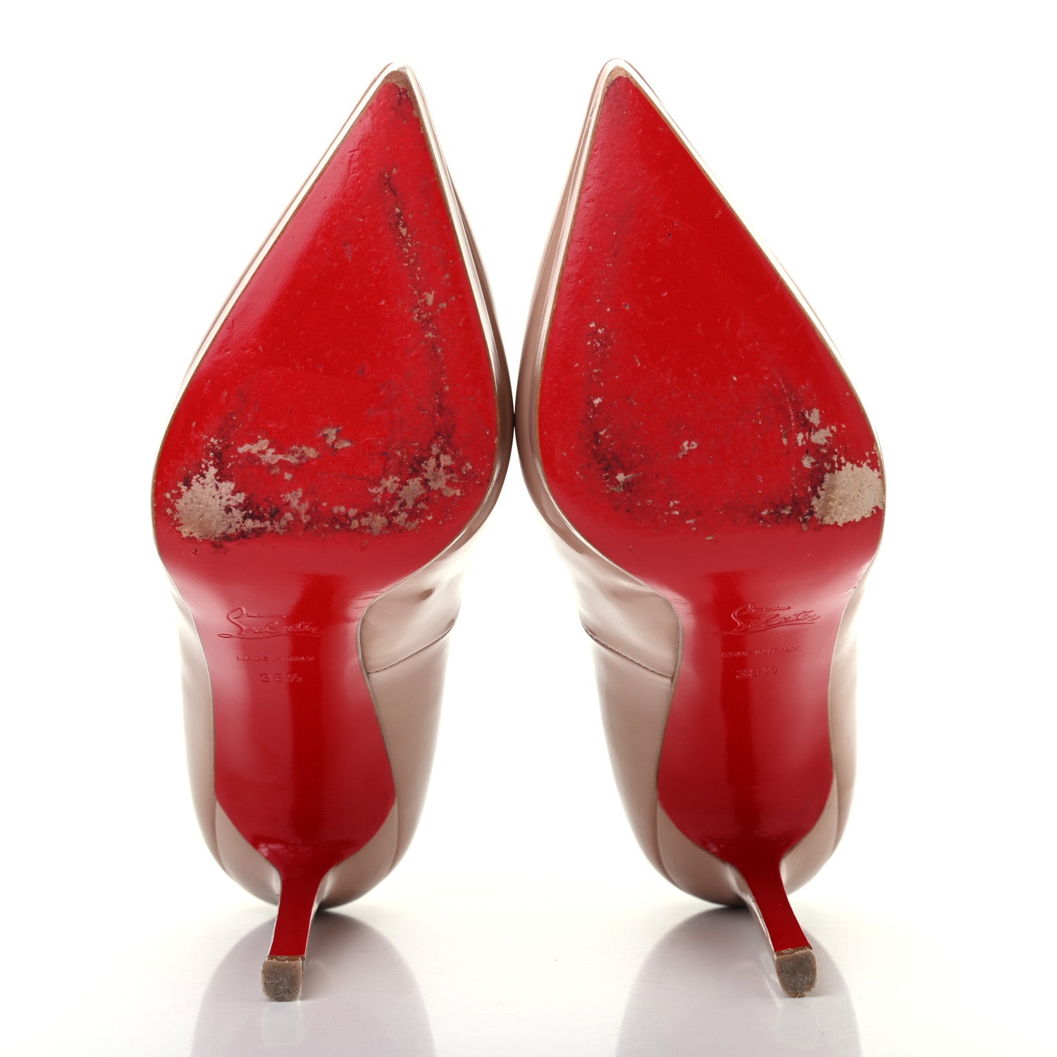 Christian Louboutin Patent Pigalle Plato 120 Pumps 38.5 Nude 4 of 5