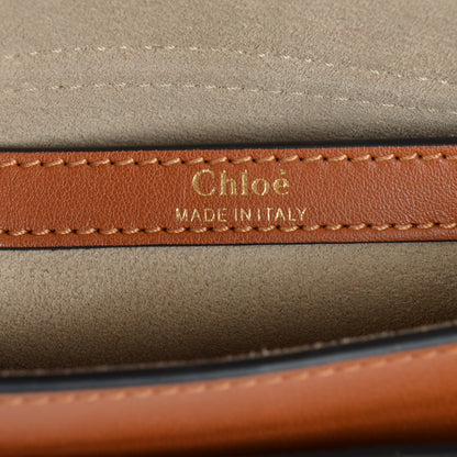 Chloe Calfskin Braided Small Hudson Shoulder Bag Caramel 5 of 8