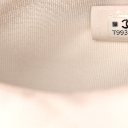 Chanel Shiny Caviar Quilted Bow Pouch Hobo White 7 of 13