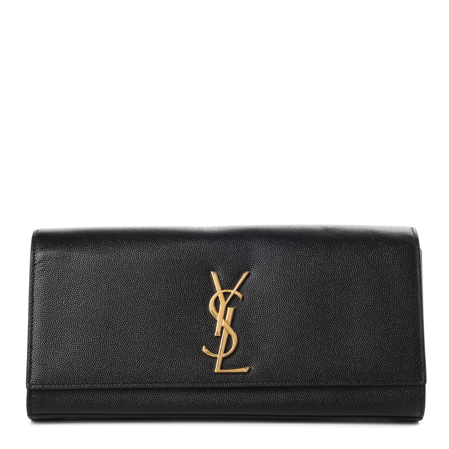 Saint Laurent Grain De Poudre Monogram Cassandre Clutch Black 1 of 9