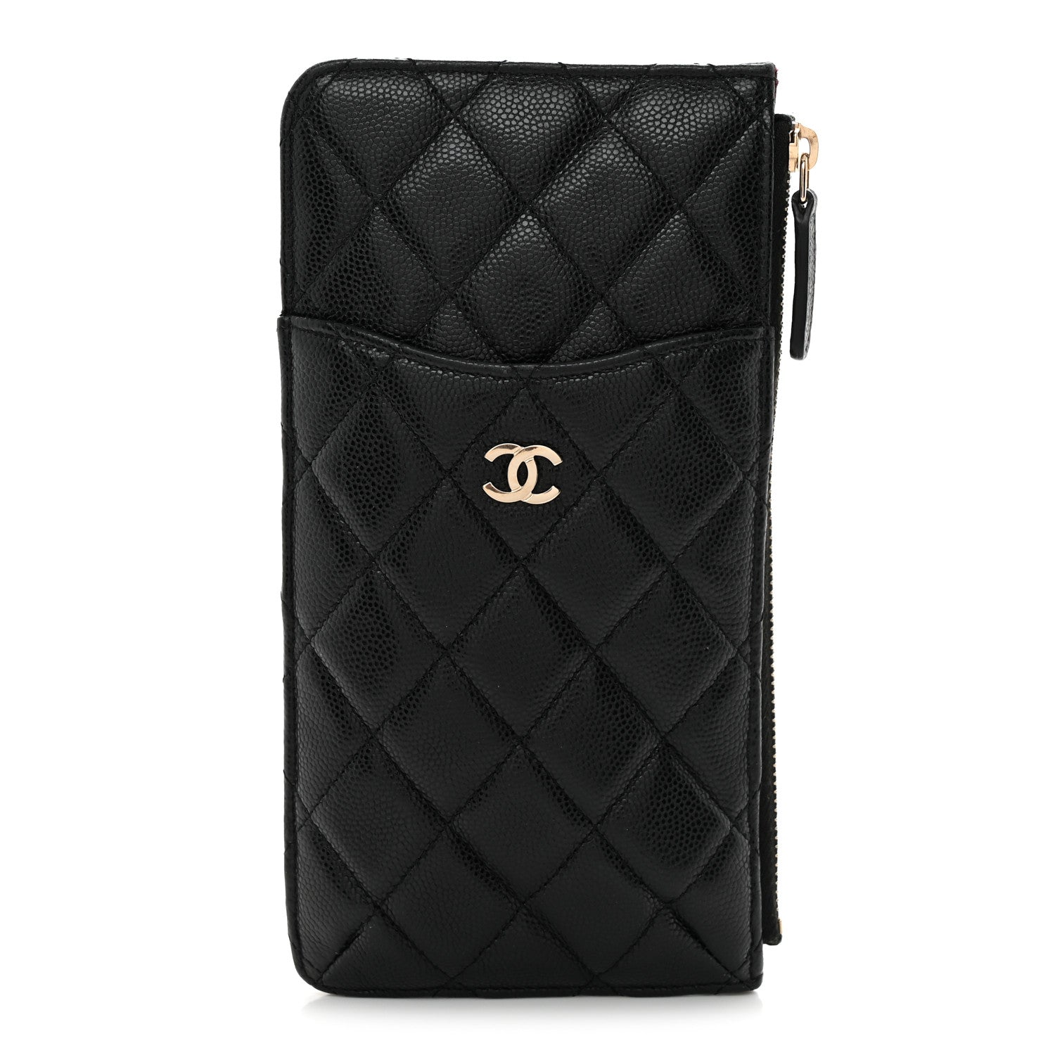 Chanel Caviar Quilted Classic Flat Wallet Pouch Black 1 of 9