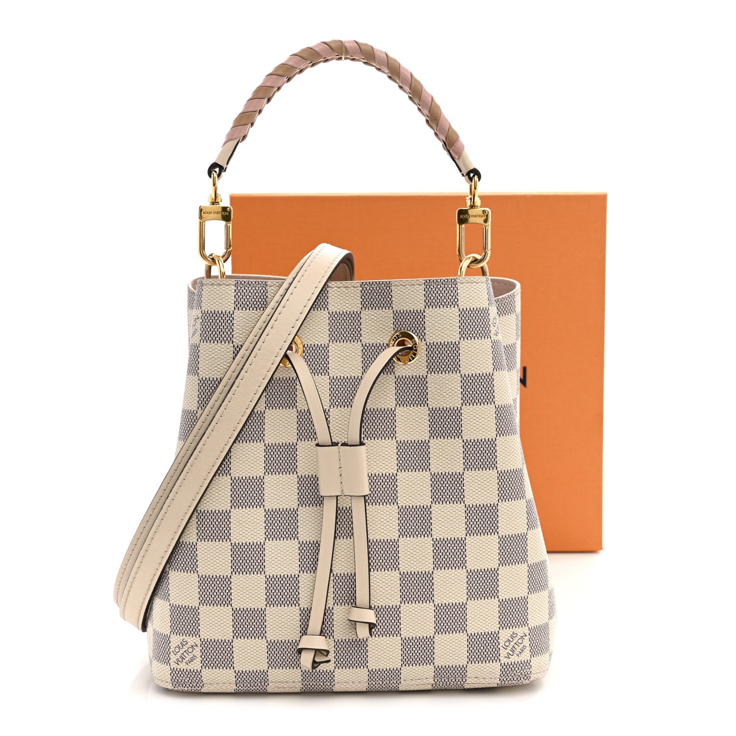 Damier Azur Braided Neonoe BB Pink