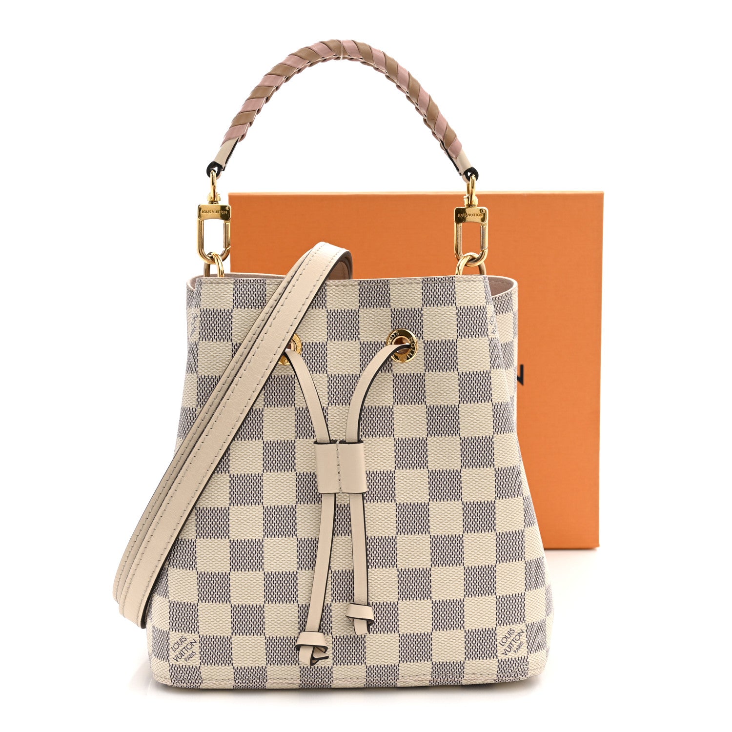 Louis Vuitton Damier Azur Braided Neonoe BB Pink 11 of 11