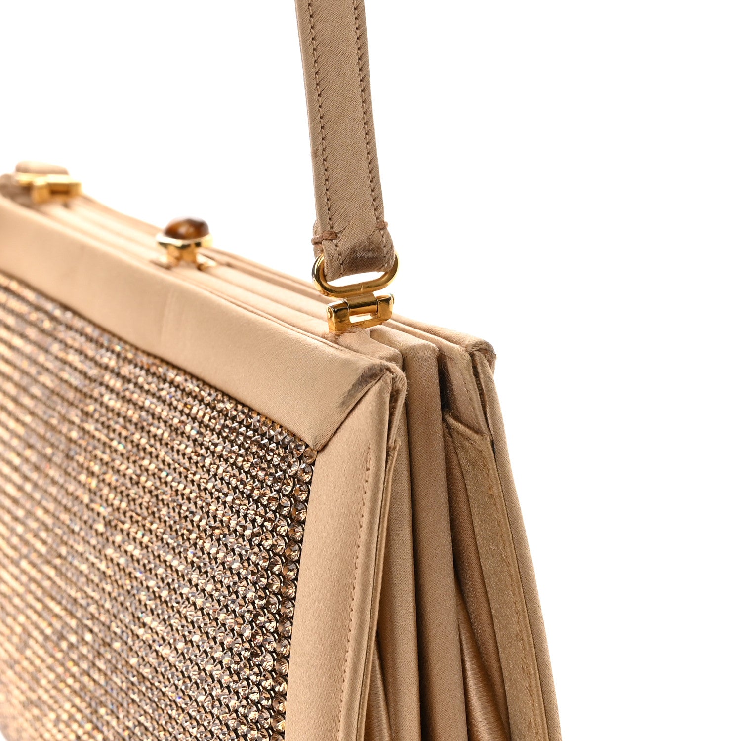 Judith Leiber Crystal Satin Clutch Gold 7 of 13