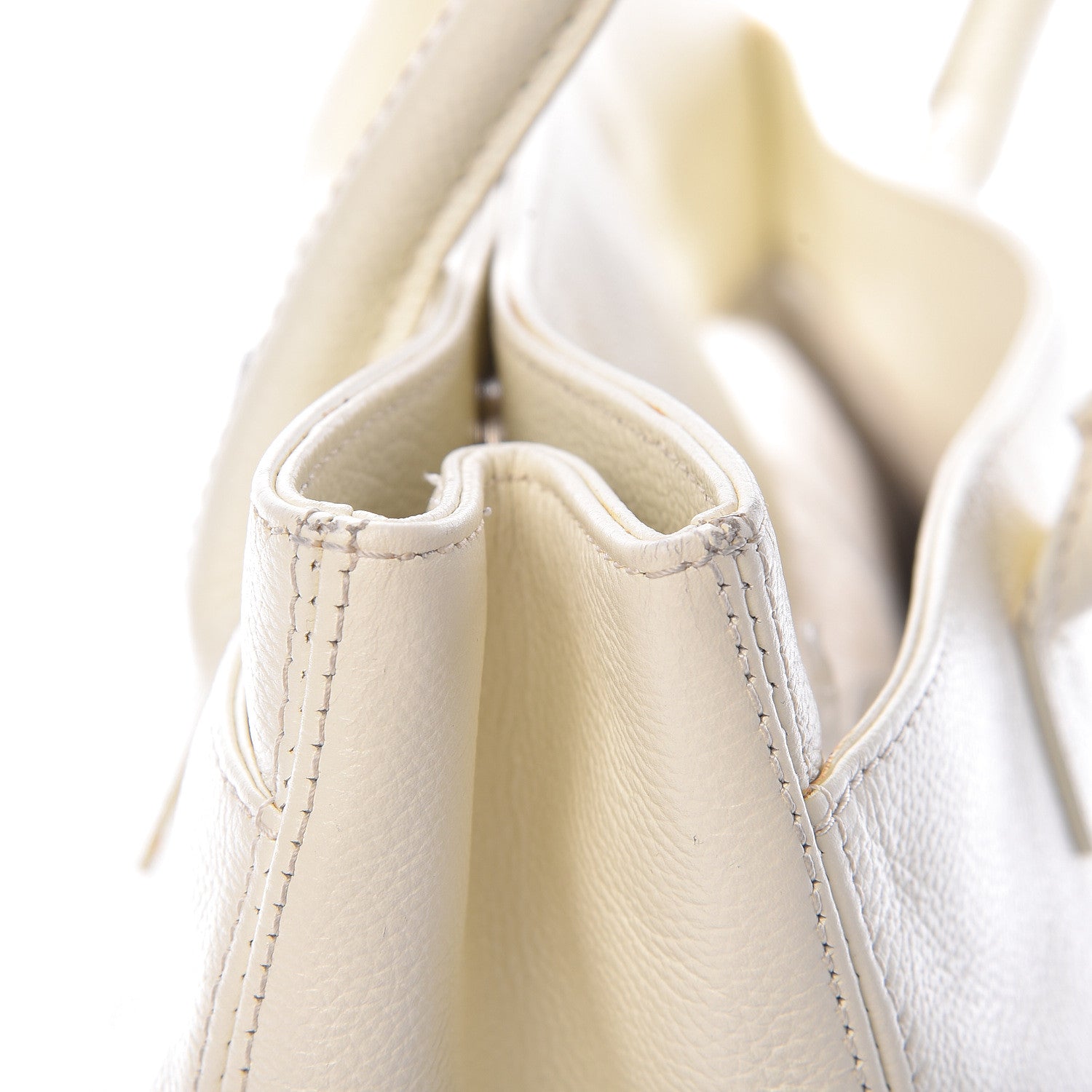 Chanel Calfskin Mademoiselle Lock Cerf Shopper Tote White 33 of 35