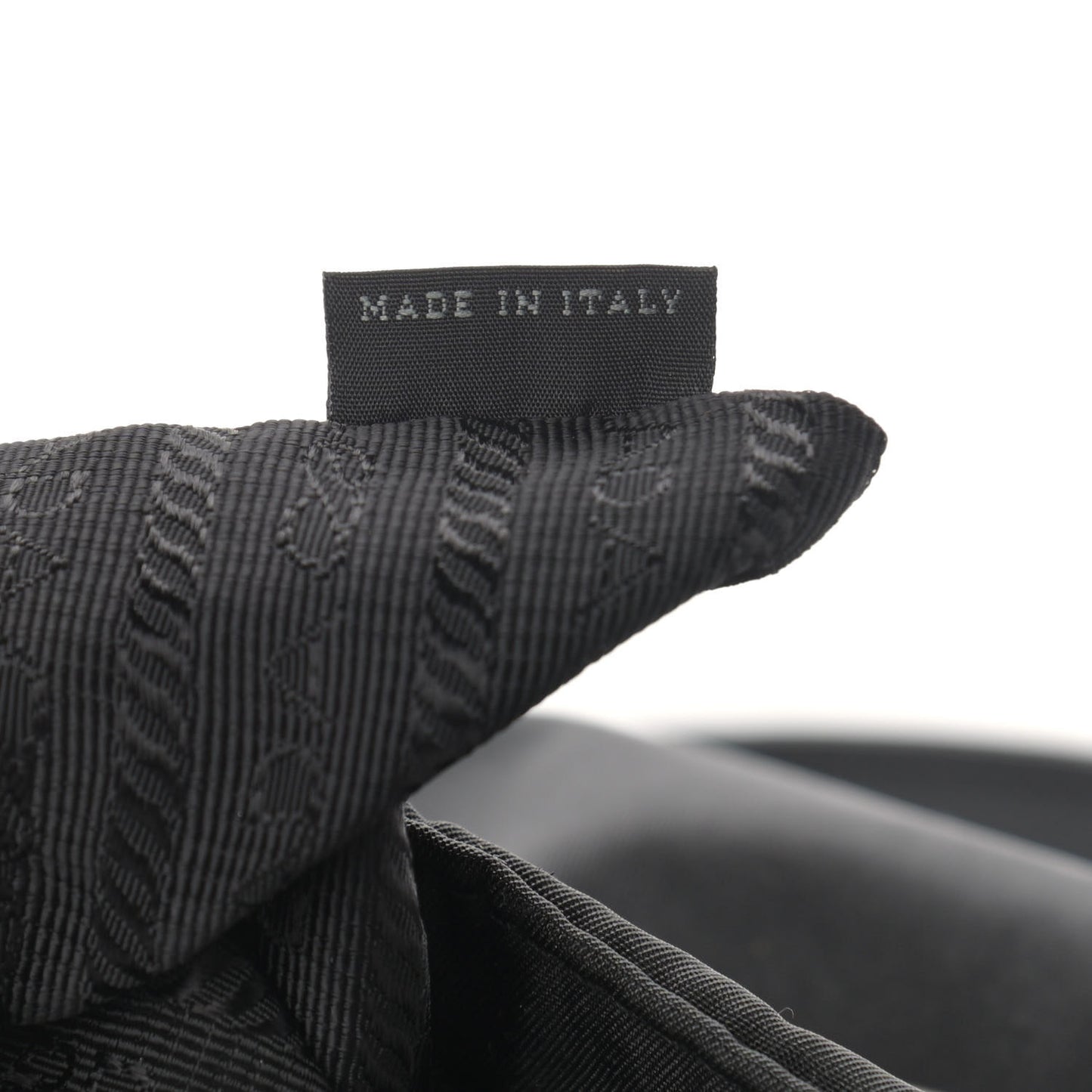 Tessuto Nylon Saffiano Flat Messenger Bag Black