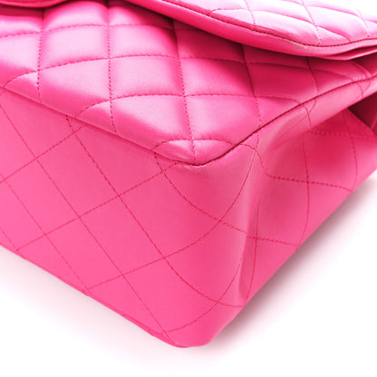 Chanel Lambskin Quilted Jumbo Double Flap Dark Pink 11 of 12