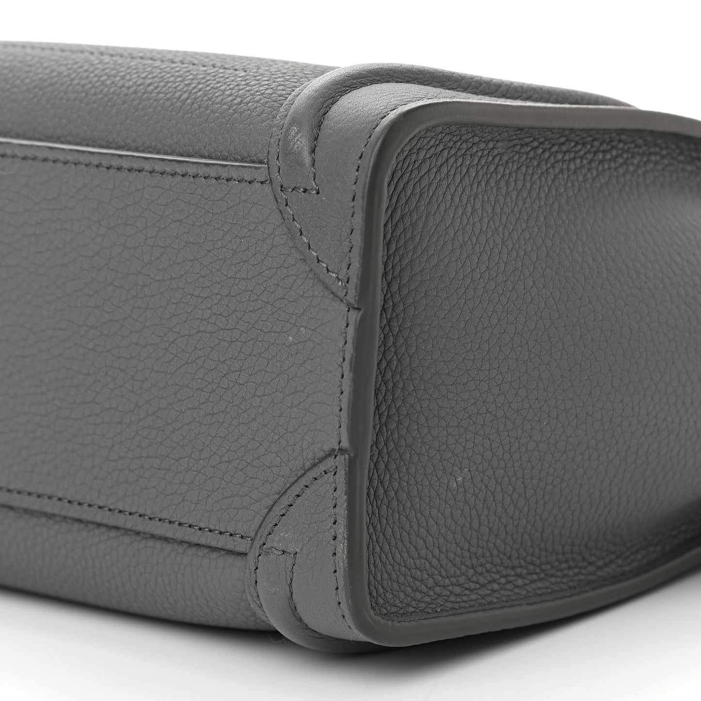 Baby Drummed Calfskin Nano Luggage Kohl