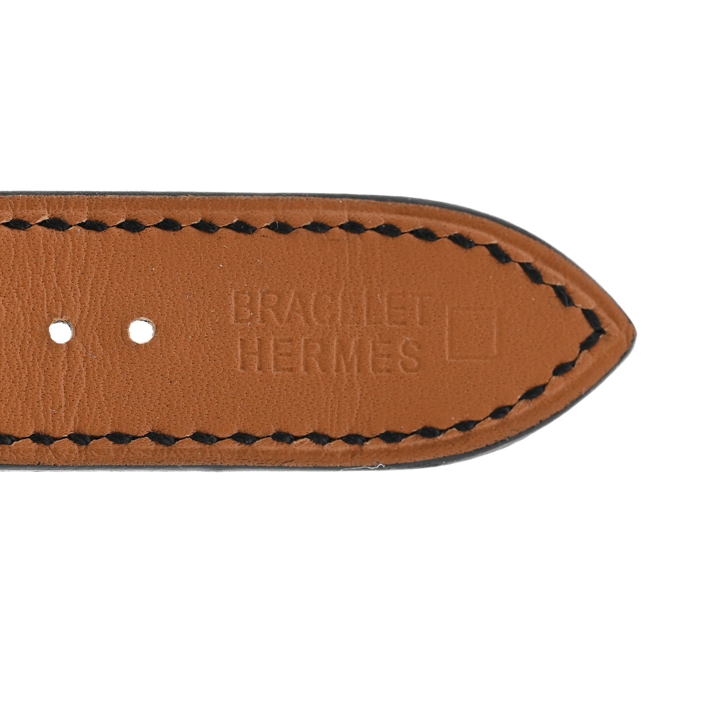 Shiny Alligator Heure H Hour Watch Strap Black
