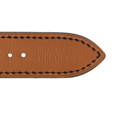 Hermes Shiny Alligator Heure H Hour Watch Strap Black 3 of 4
