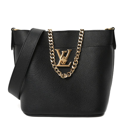 Louis Vuitton Calfskin Lock and Walk Bucket Black 1 of 9