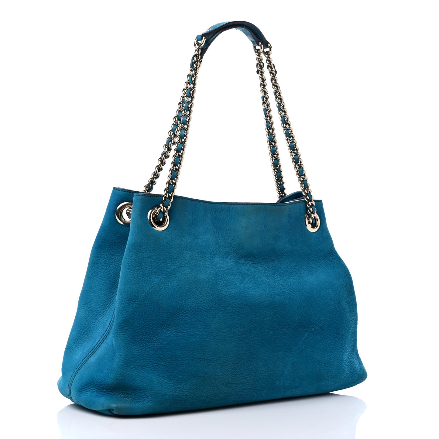 Vitello Range Medium Soho Chain Shoulder Bag Deep Cobalt