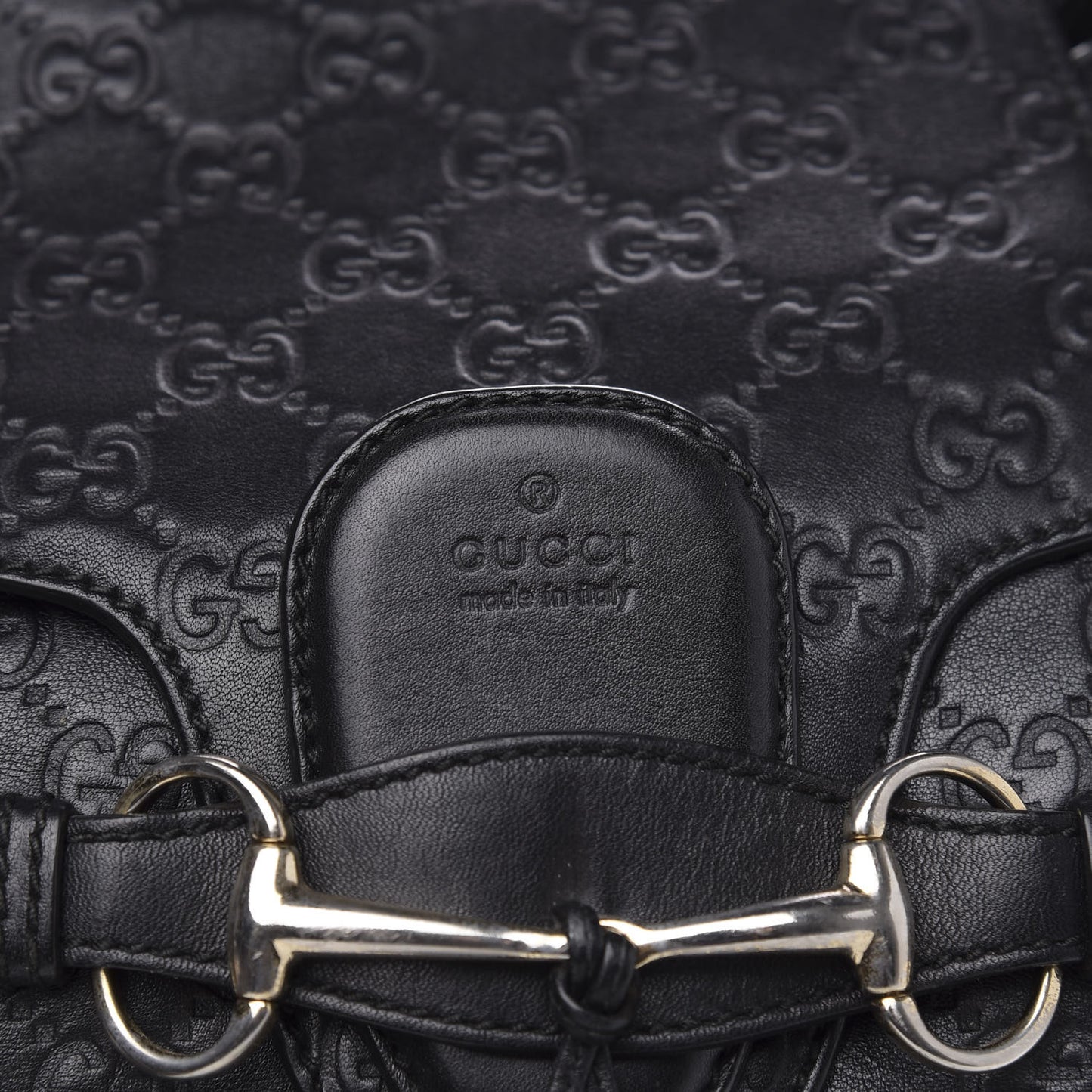 Guccissima Medium Emily Hobo Black