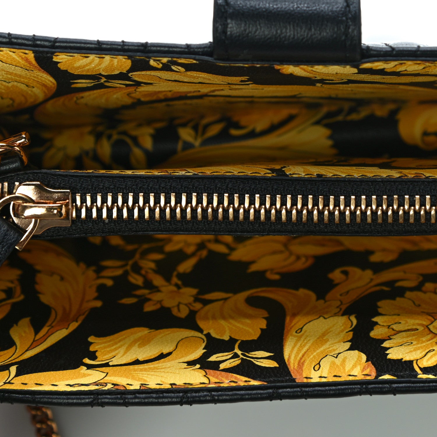 Versace Nappa Quilted Virtus Mini Shoulder Bag Black 4 of 7