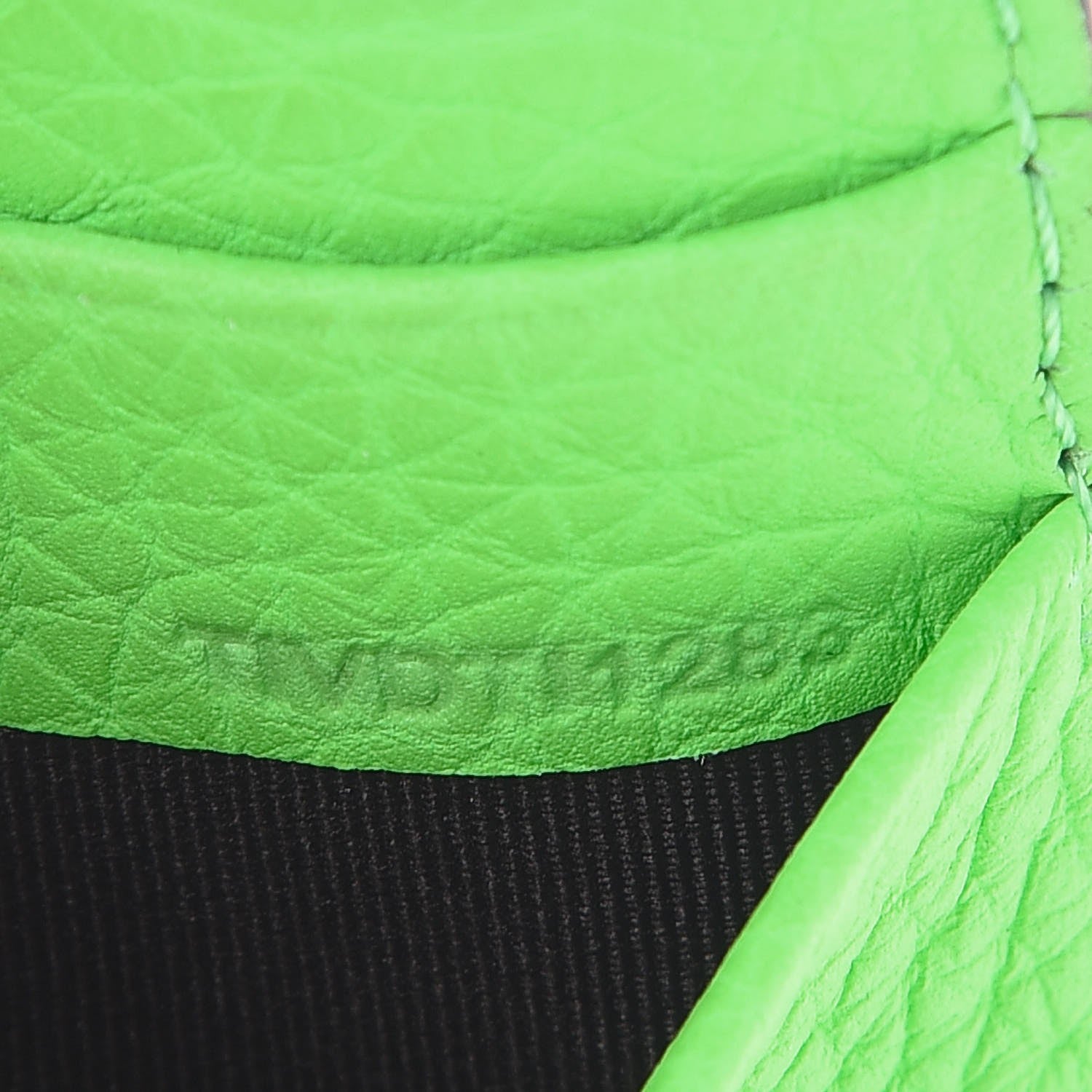 Burberry Grained Calfskin Embossed Credit Card Case Green 6 of 8