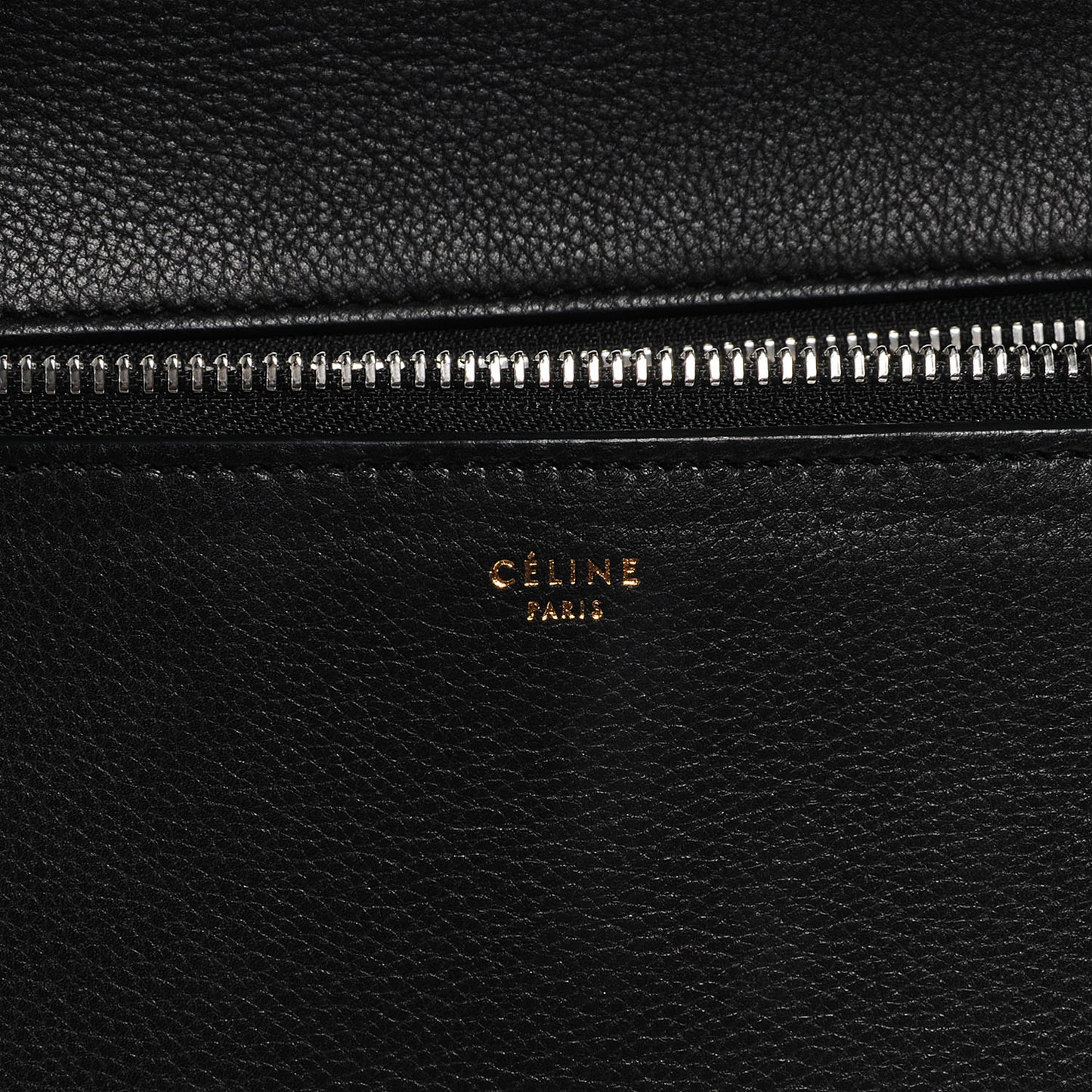 Textured Calfskin Medium Edge Shoulder Bag Black