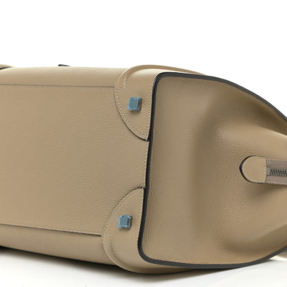 Celine Drummed Calfskin Mini Luggage Taupe 9 of 13