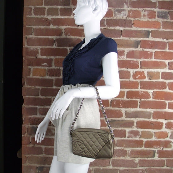 Quilted Cotton Club Pochette Bronze