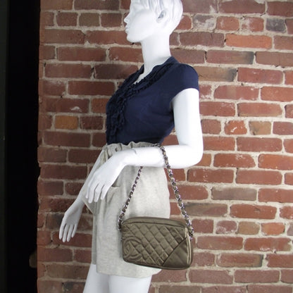 Chanel Quilted Cotton Club Pochette Bronze 2 of 12
