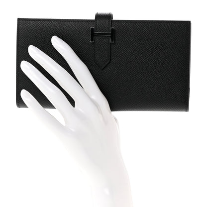 Hermes Epsom Monochrome Bearn Gusset Wallet Black 2 of 7