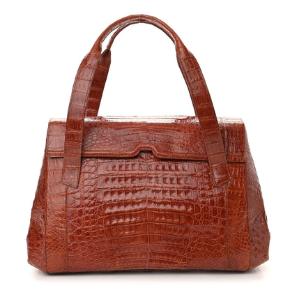 Nancy Gonzalez Crocodile Shoulder Bag Orange 1 of 11