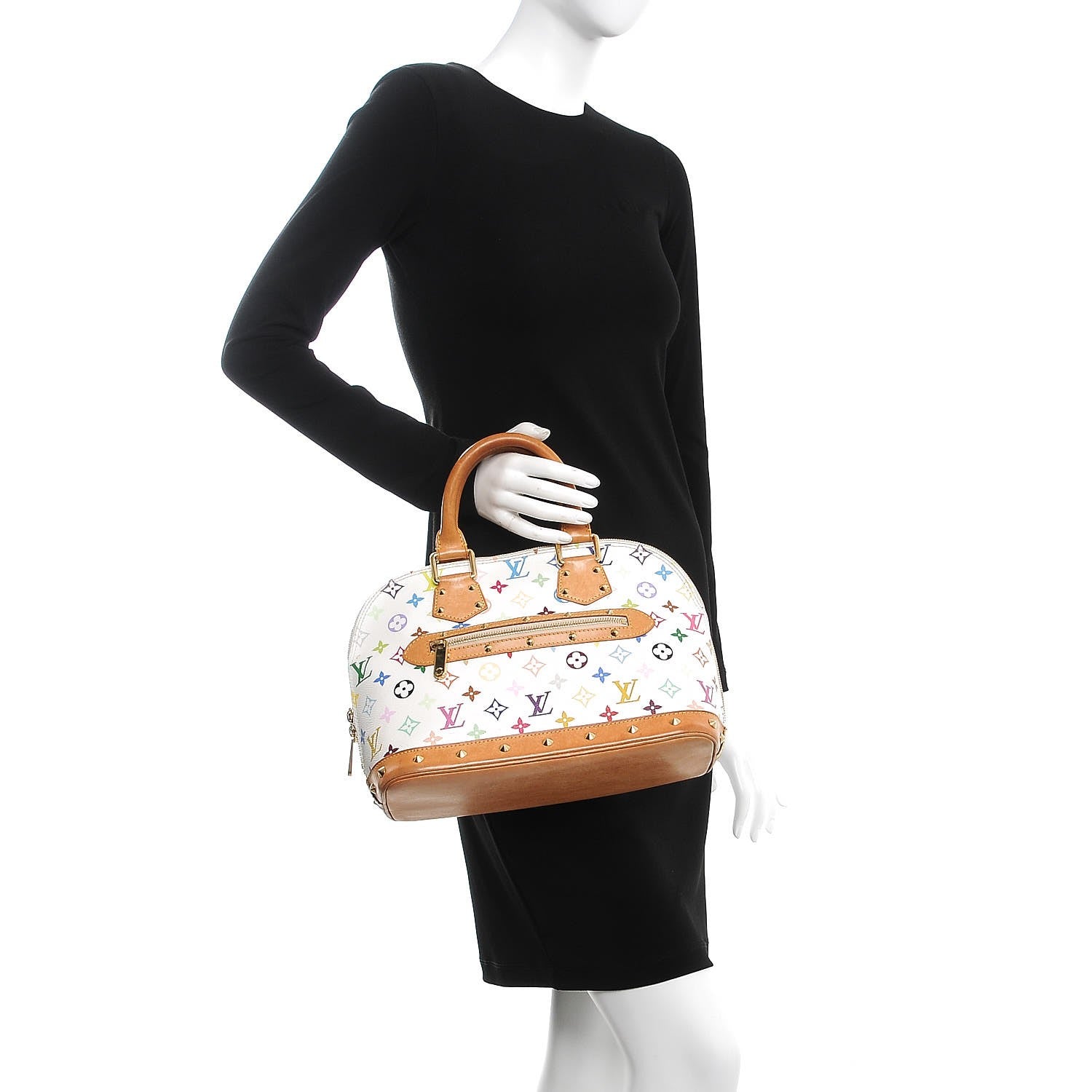Louis Vuitton Monogram Multicolor Alma White 2 of 10