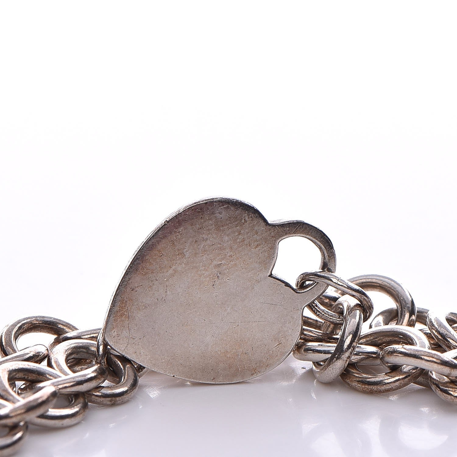 Tiffany Sterling Silver Heart Tag Charm Bracelet 4 of 8