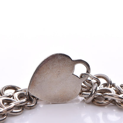 Tiffany Sterling Silver Heart Tag Charm Bracelet 4 of 8