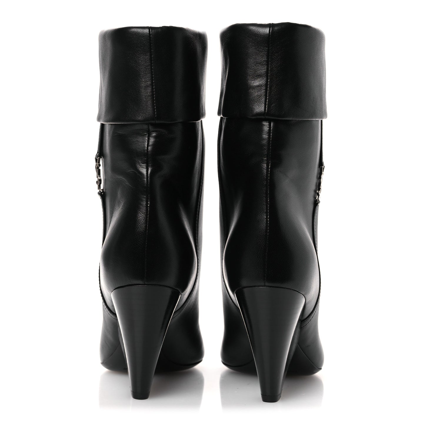 Lambskin Liz 85 Wedge Booties 37.5 Black