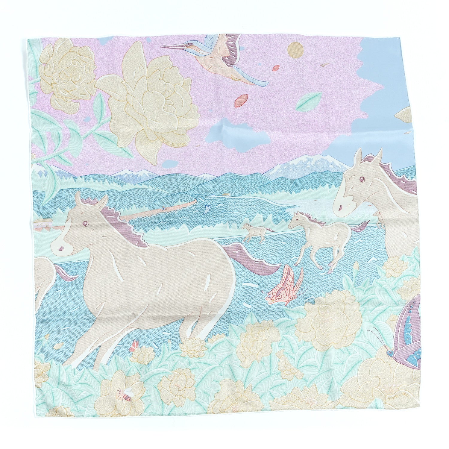 Hermes Silk Ivresse Au Vent Scarf 70 1 of 3