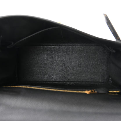 Hermes Togo Matte Porosus Crocodile Kelly Retourne Touch 28 Black 5 of 10