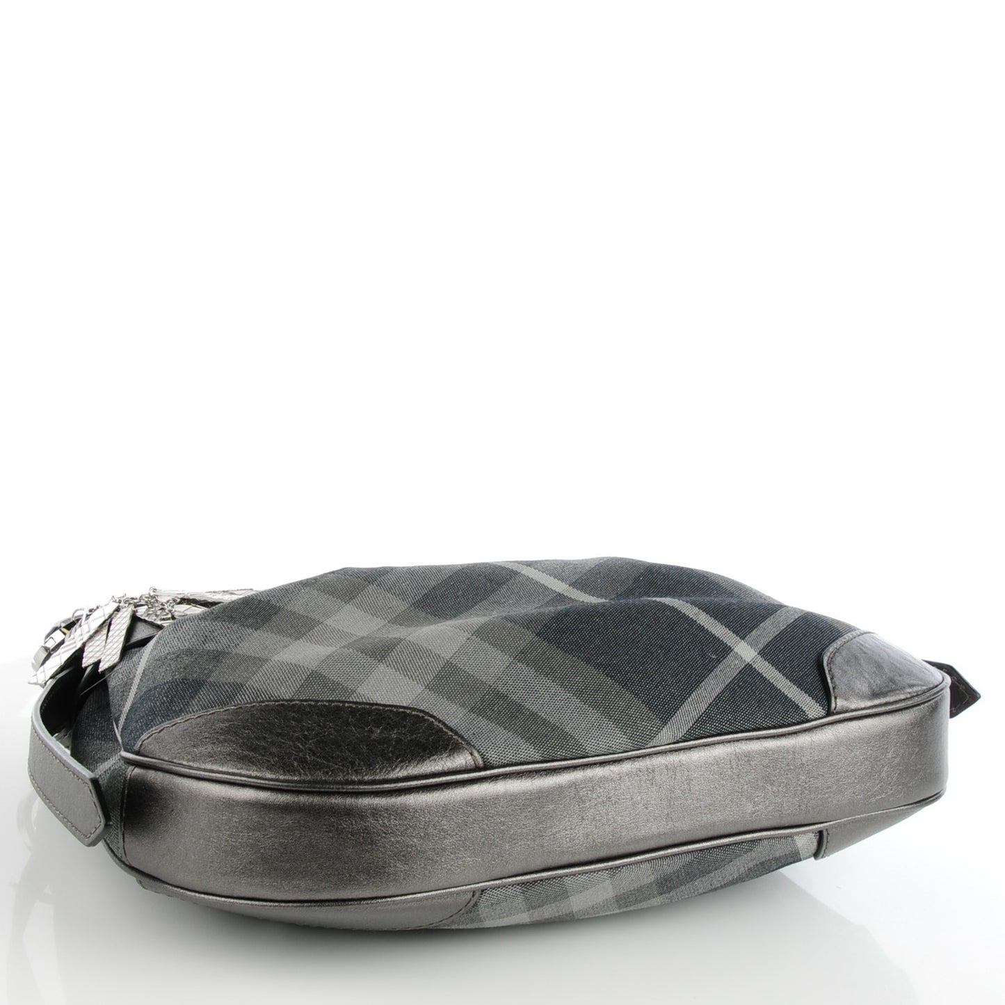 Shimmer Check Small Brooklyn Hobo Grey