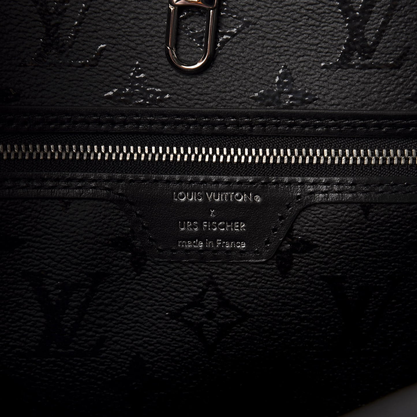 X UF Tufted Monogram Neverfull MM Black White