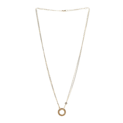 Cartier 18K Yellow Gold 2 Diamond LOVE Necklace 3 of 5
