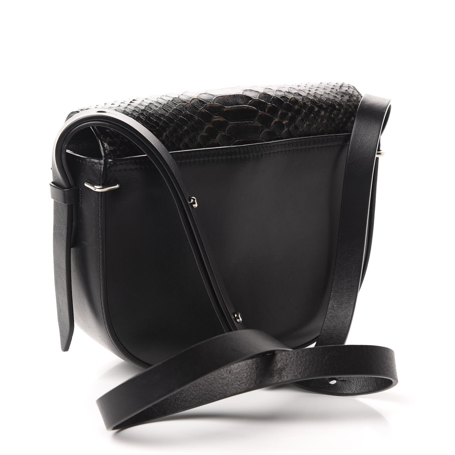 3.1 Phillip Lim 3.1 Snake-Cut Calfskin Alix Saddle Crossbody Bag Black 3 of 11