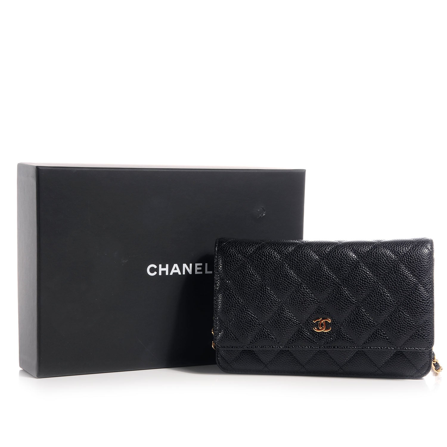 Chanel Caviar Quilted Wallet On Chain WOC Black 10 of 10